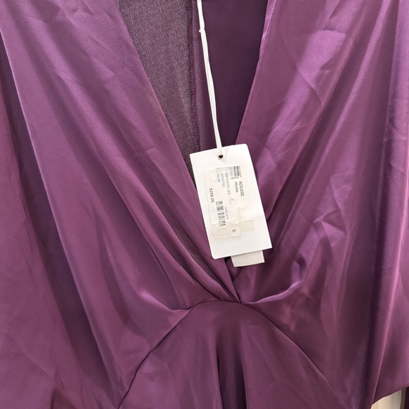 Purple silk evening dress - Picture 2 of 3